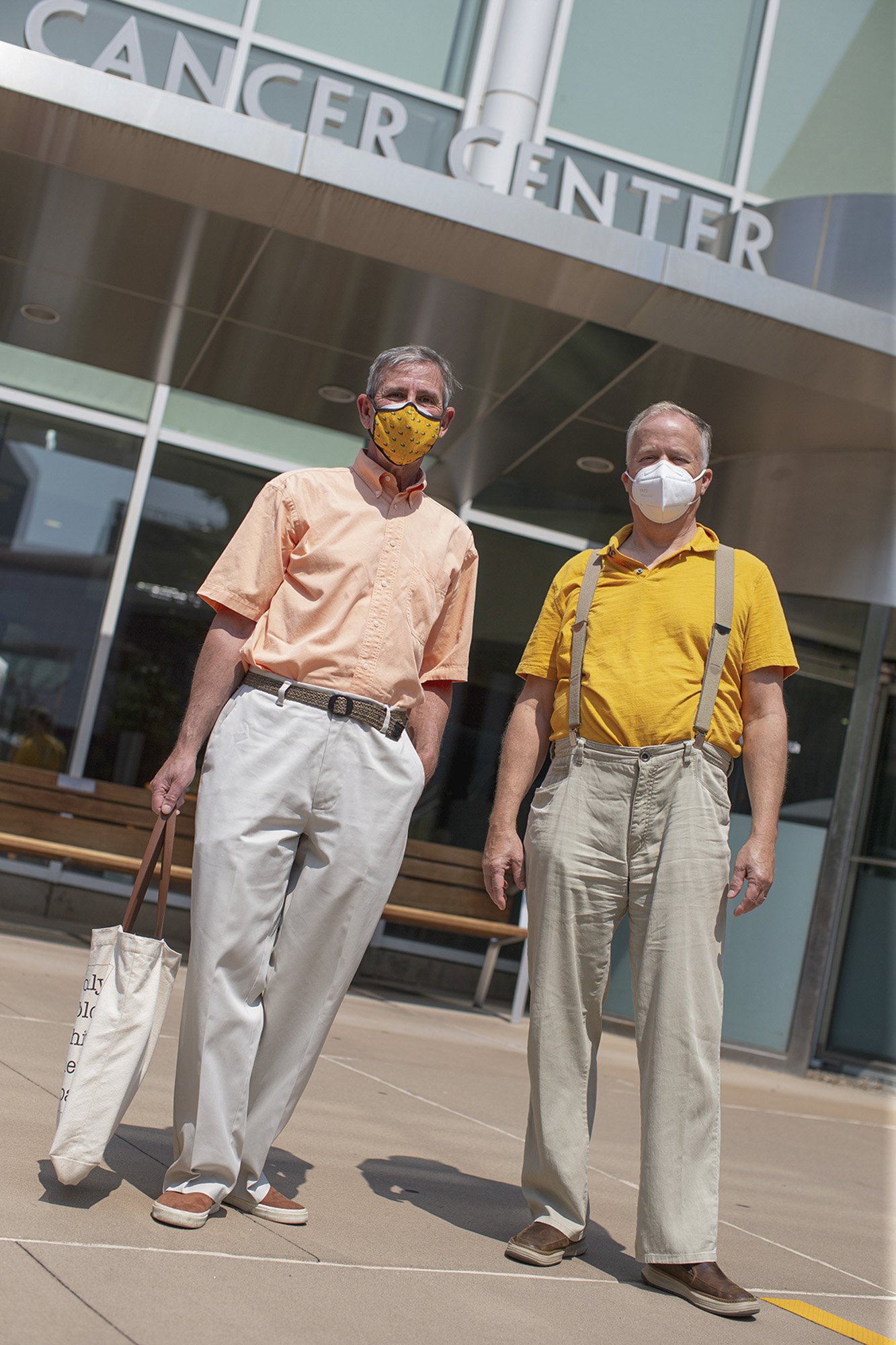 Bruce Rieder, left, and his husband pose for a picture