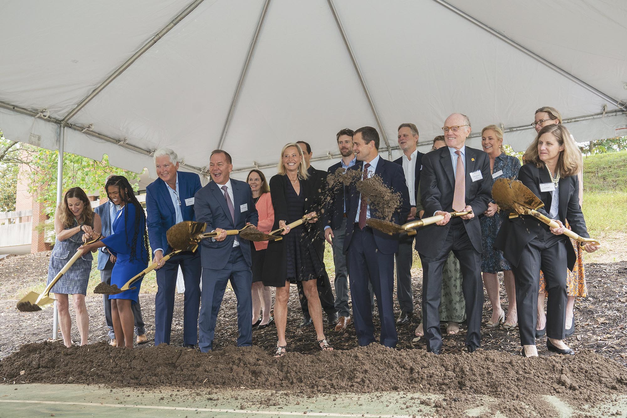 UVA leaders breaking ground for the new Contemplative Center Building