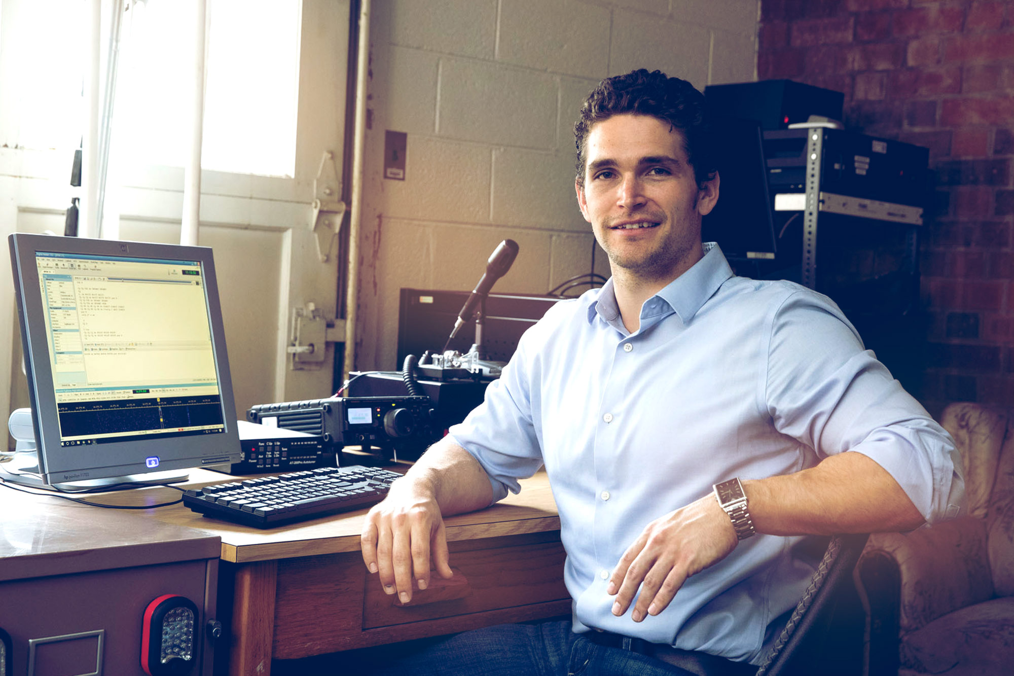 Engineering Ph.D. student Jesse Morgan is president of the UVA Amateur Radio Club. 