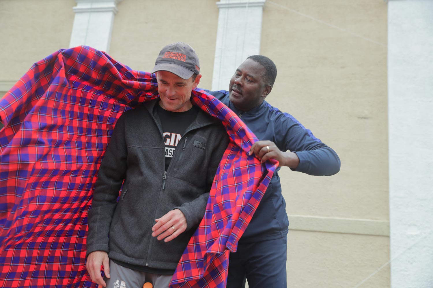 Paul Ereng presented President Ryan with a blanket
