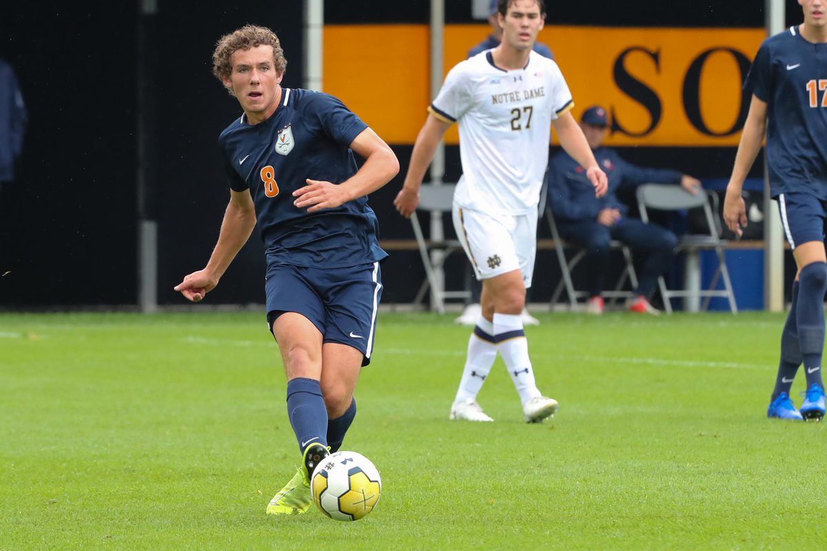 Bell playing soccer against Notre Dame