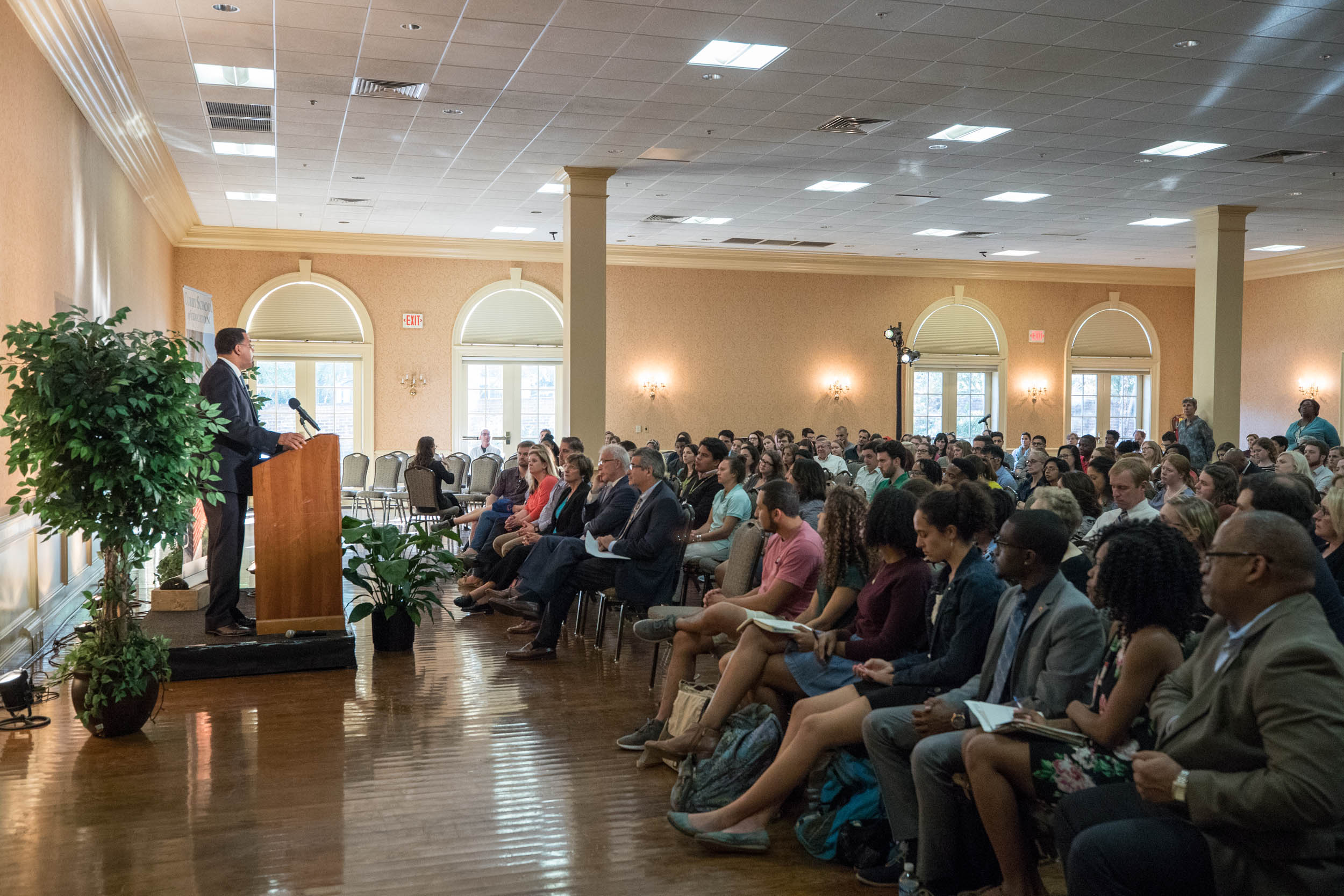 U.S. Secretary of Education John B. King Jr. spoke on Grounds Wednesday.