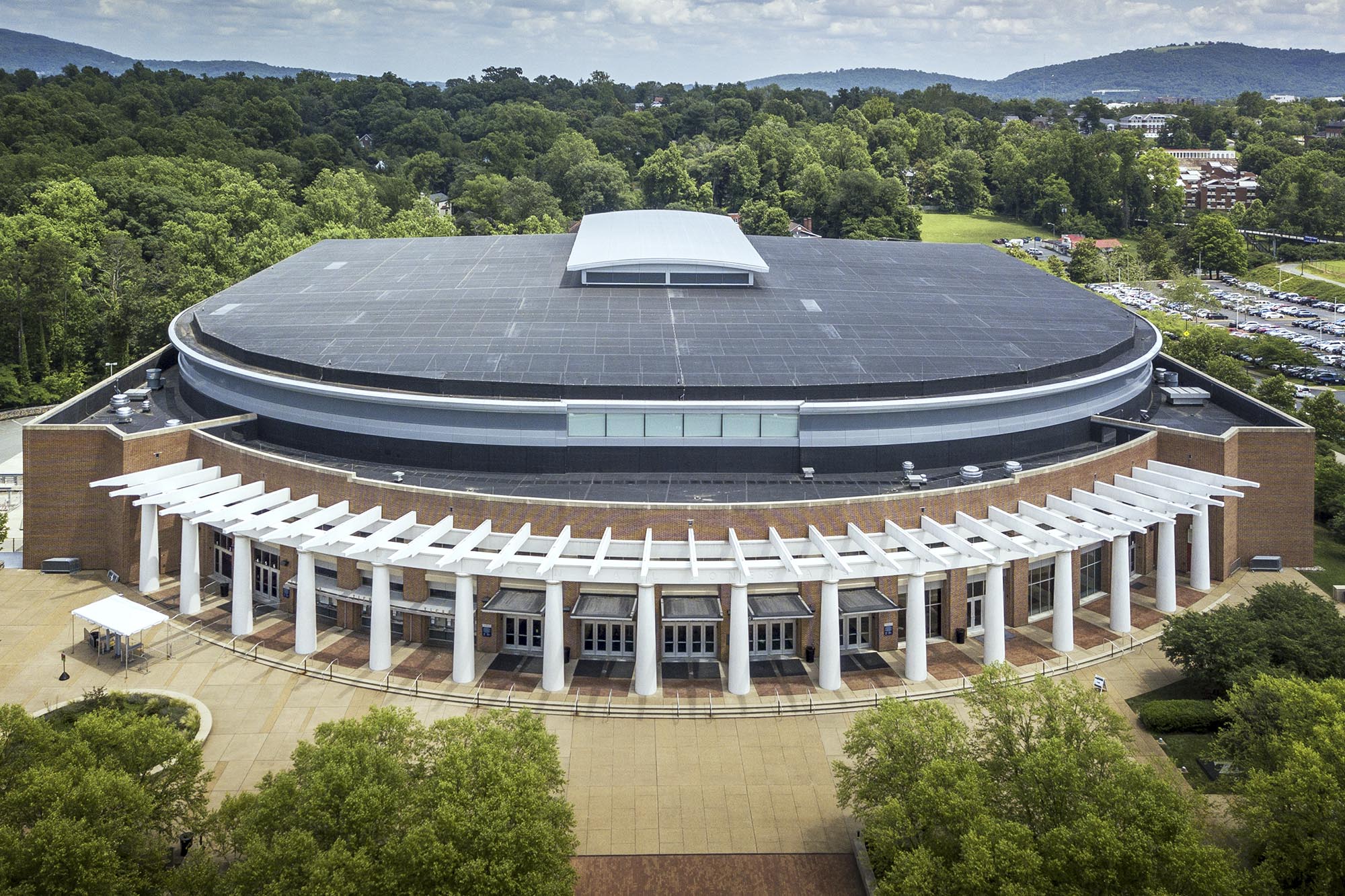 Arial View of John Paul Jones Arena