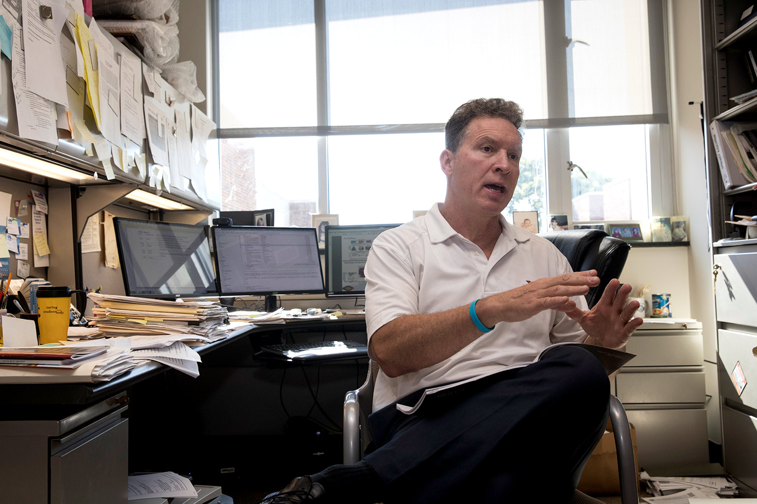 Materials science professor John Scully and students are studying the lead-pipe corrosion issue with no funding, out of concern for future water-system issues. (Photos by Dan Addison, University Communications)