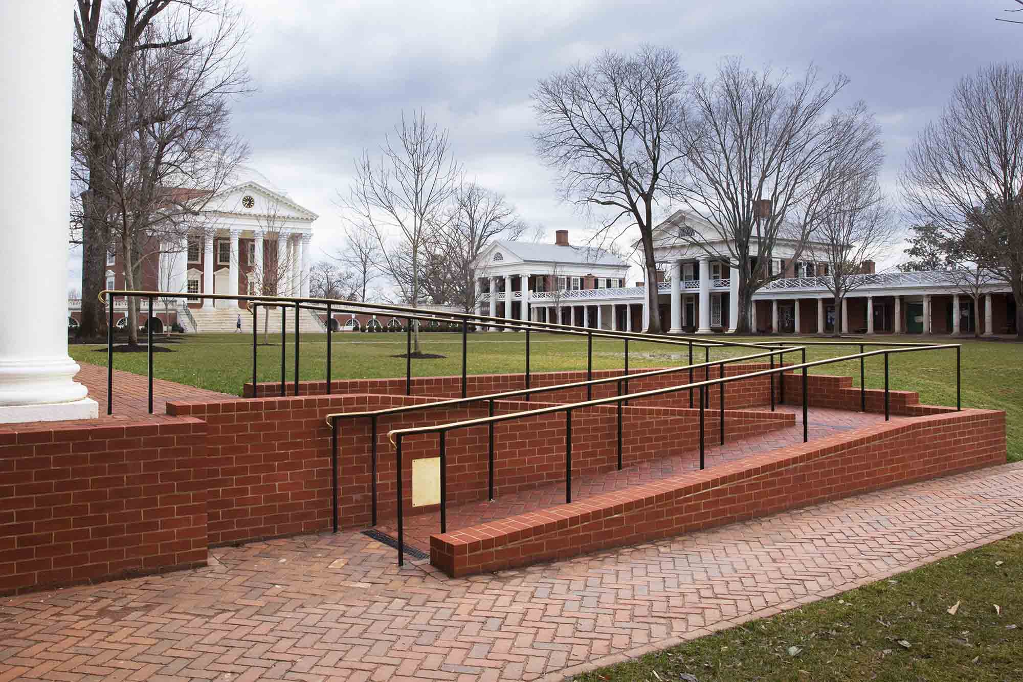 Brick Ramp on the West side of the Lawn, adjacent to Pavilions V and IX