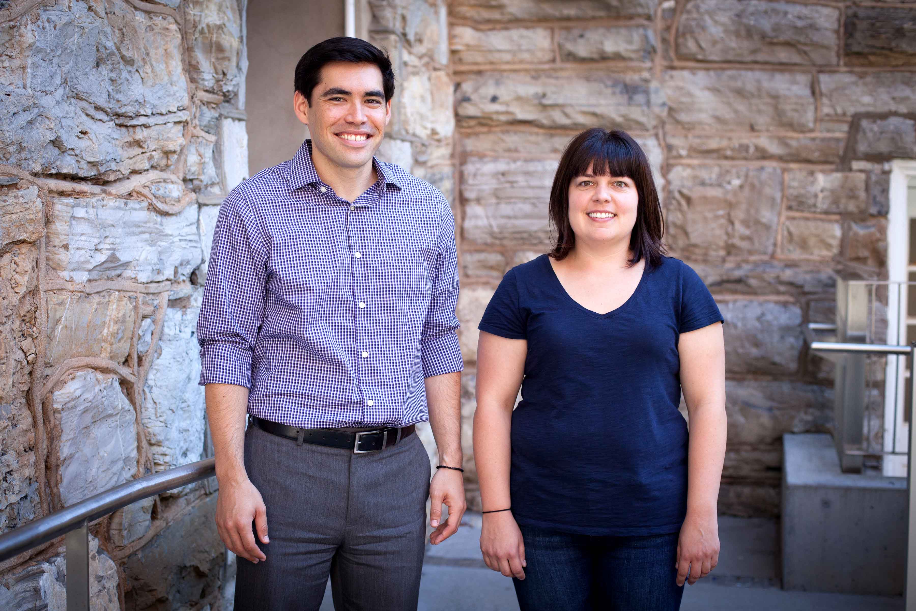 Jeffrey Glenn, Ph.D. candidate in psychology, and Alicia Nobles, Ph.D. candidate in systems and information engineering.