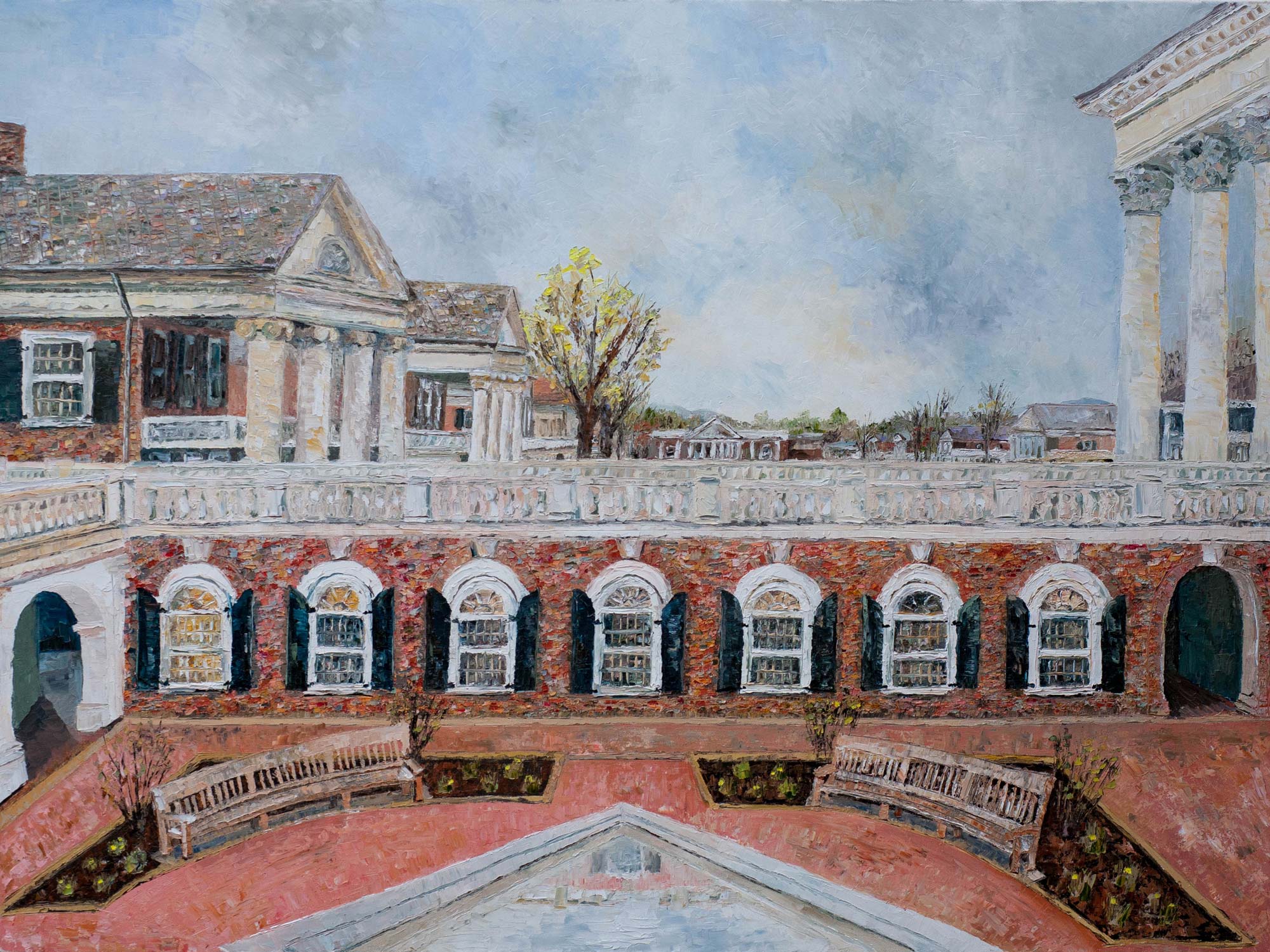 Painting of the Rotunda courtyard