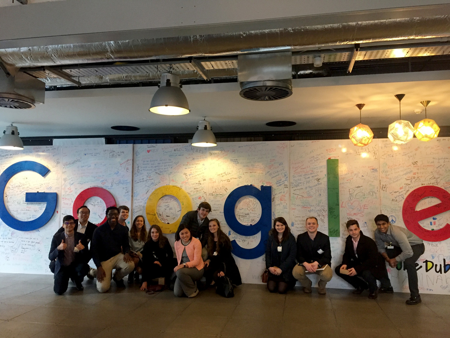 UVA commerce students visit Google’s office in Dublin. (Photo courtesy of Nicole Montgomery)