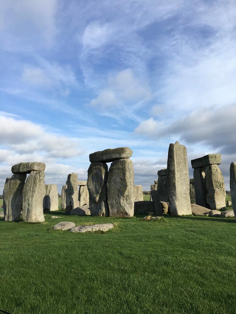 Stonehenge on a partly cloudy day