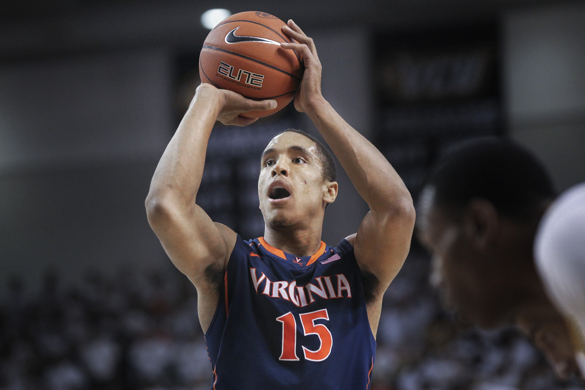 Brogdon taking a shot at the foul line in a game