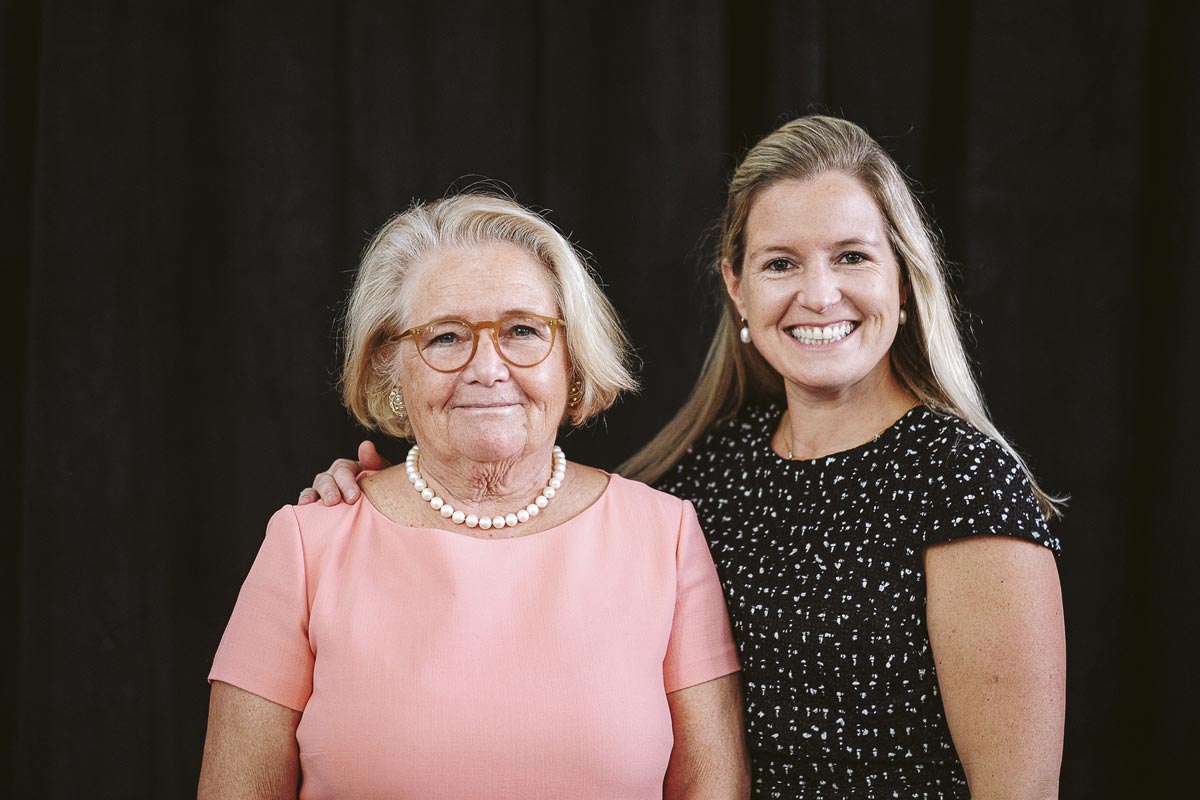 Marjorie Harrison Webb, left, and her daughter Marjorie Webb Childress, an alumna of the College and Darden, are co-chairs of the library’s fundraising campaign. (Contributed photo)