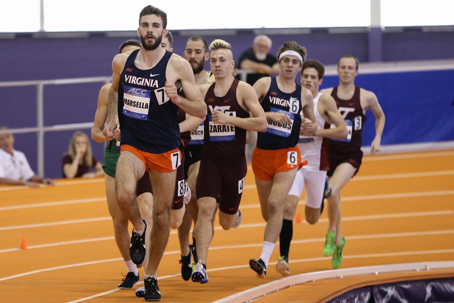 Marsella running during a race