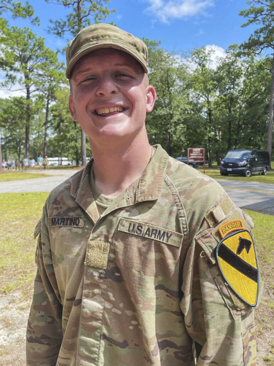 US Army Ranger Martino smiles for a photo