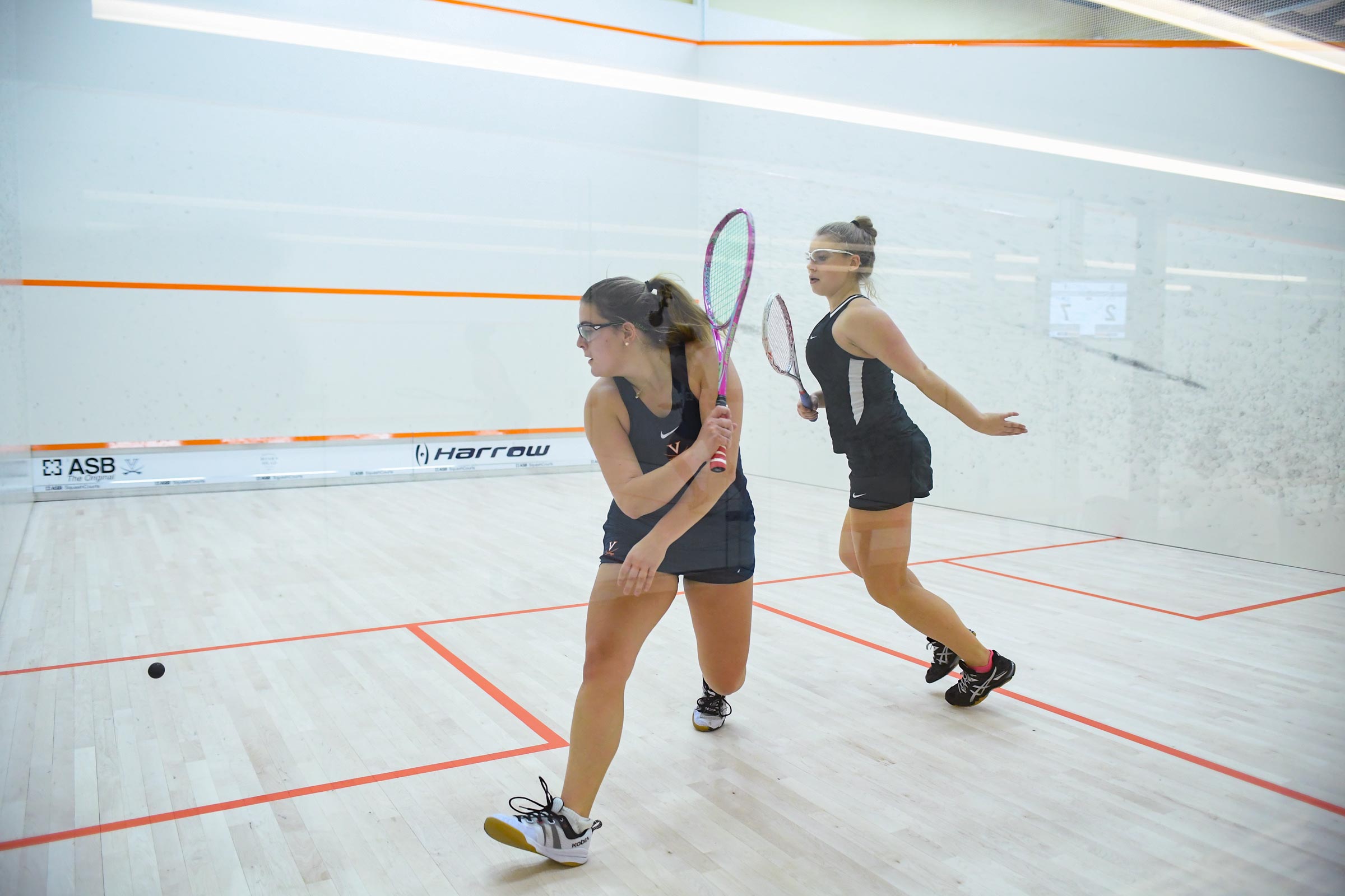 Mayhew playing raquetball