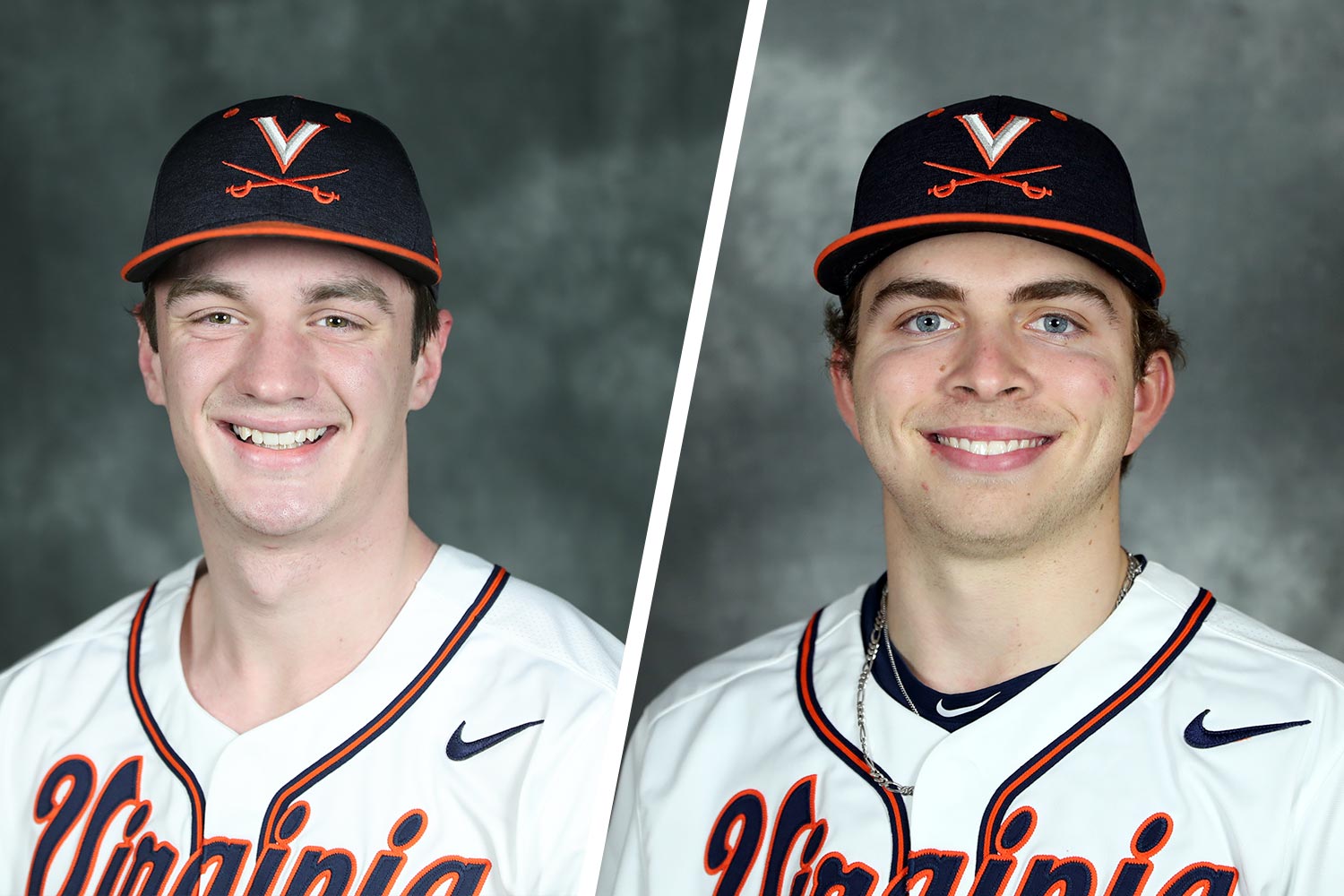 Baseball headshots left to right: Zach Messinger and Nic Kent 
