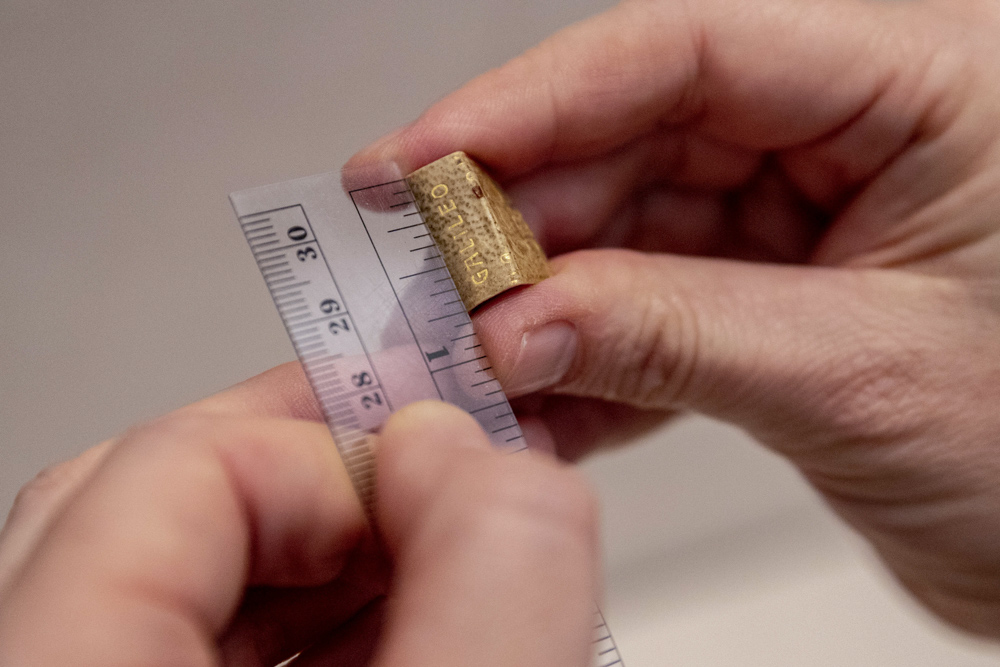 Measuring a mini book with a ruler