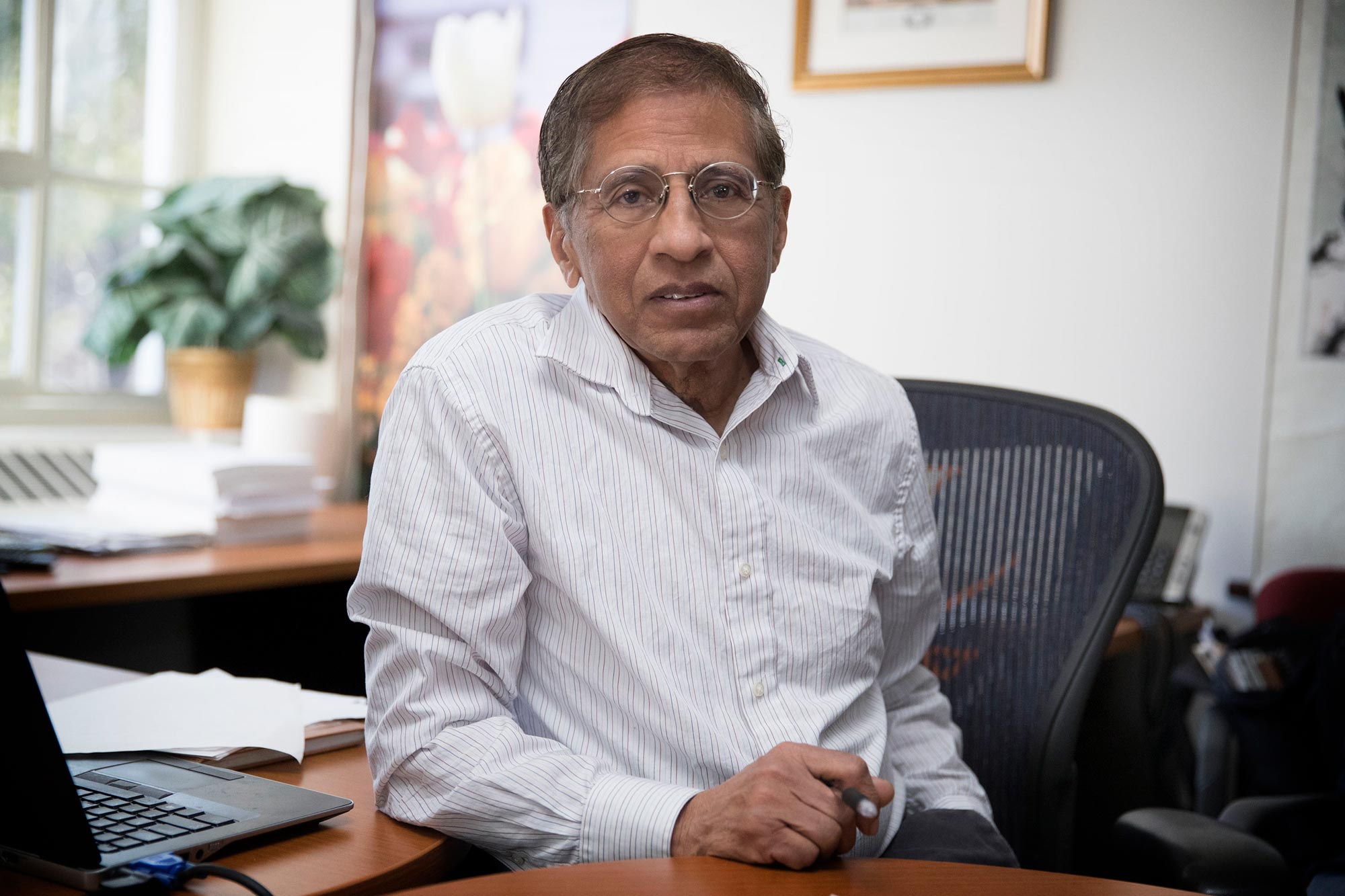 Mool C. Gupta is the Langley Distinguished Professor of Electrical and Computer Engineering. (Photo by Dan Addison, University Communications)