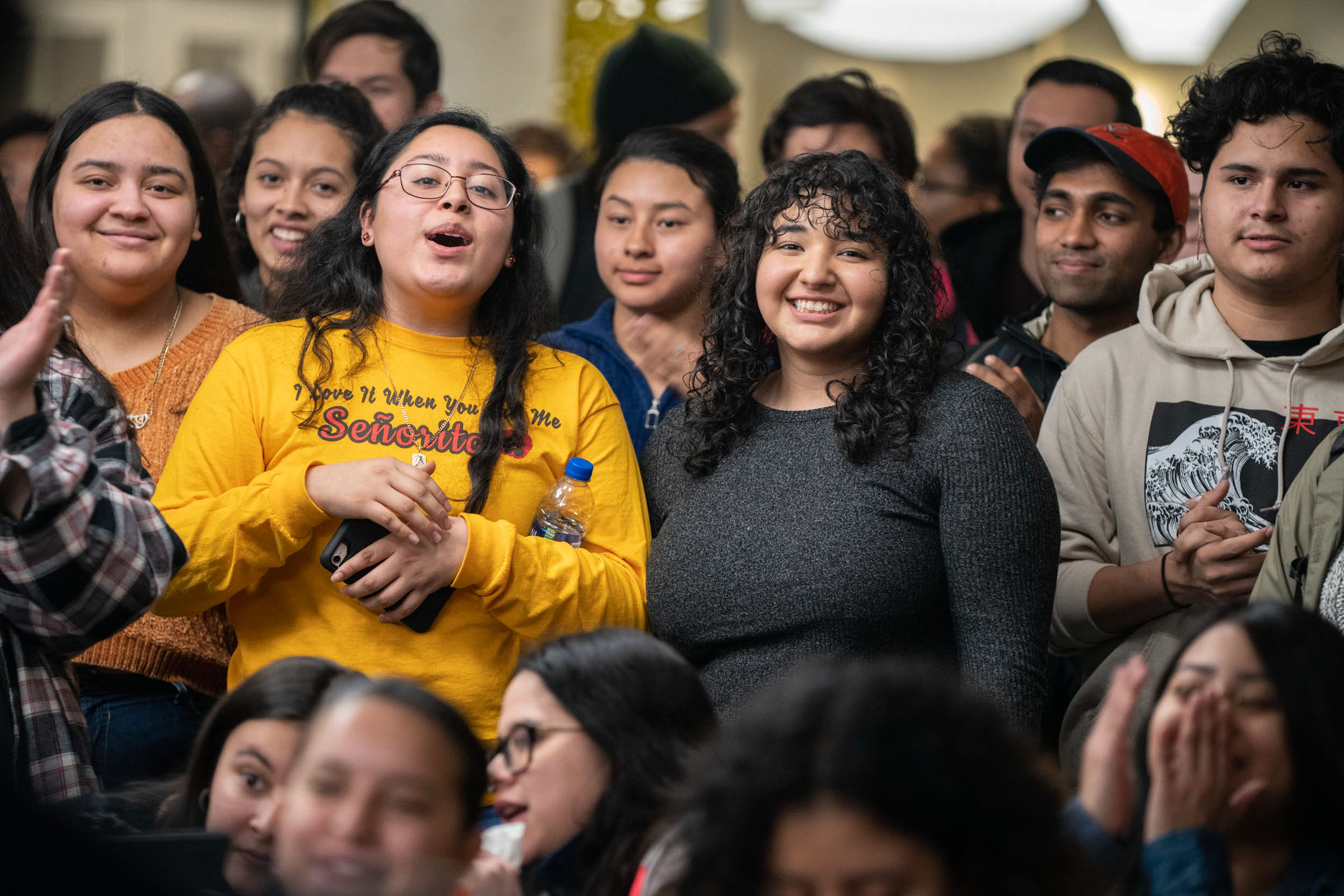 Jubilant students attend the grand opening of the Multicultural Student Center.