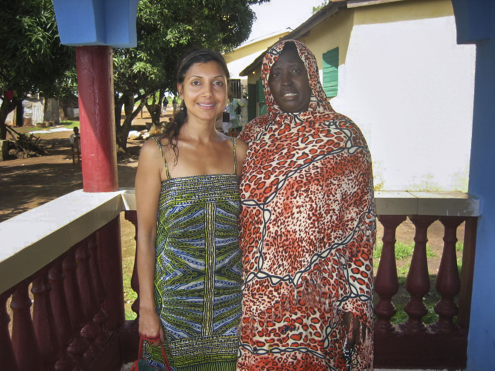Dave, left, and her music teacher Diaryatou Kouyaté, right
