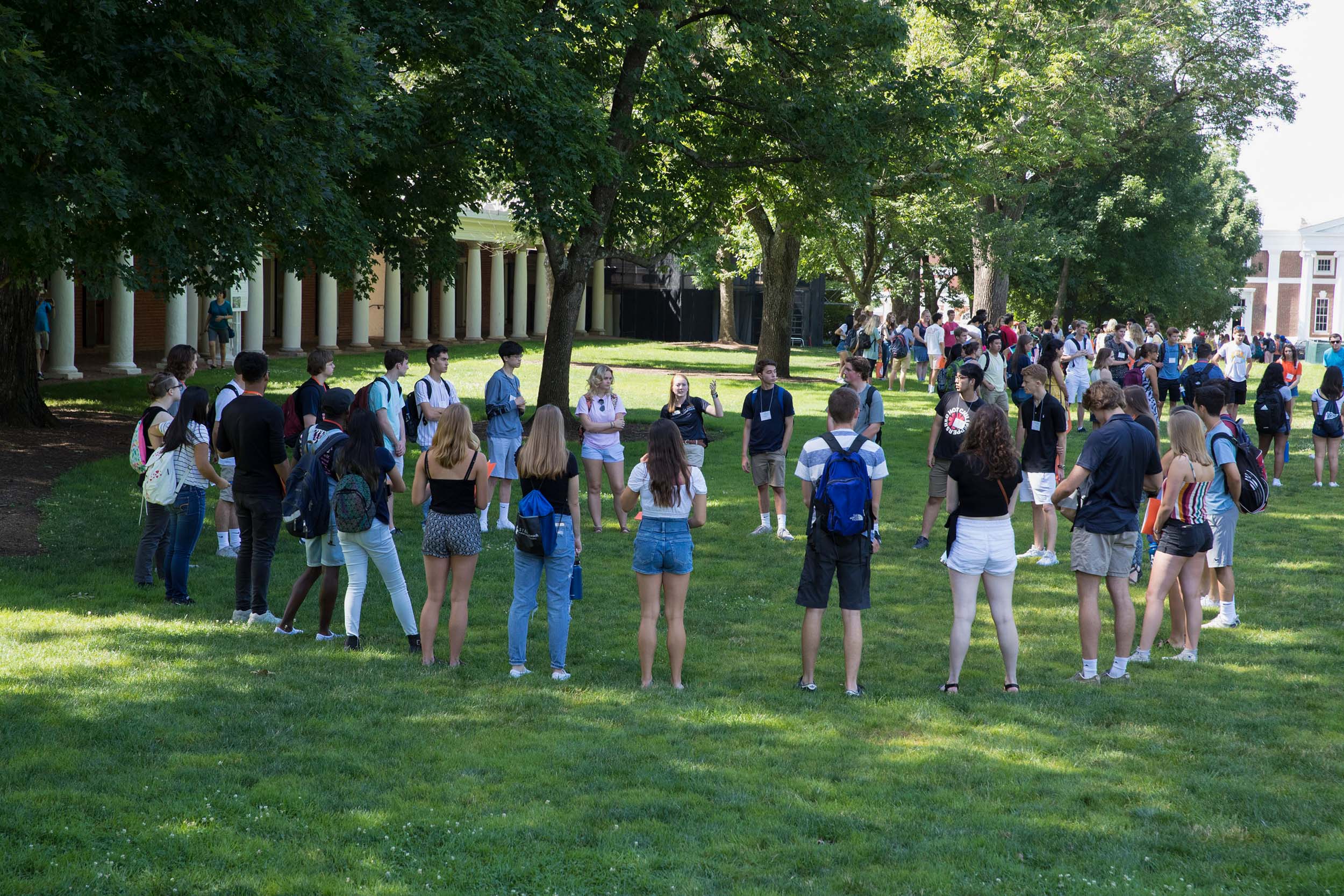 Orientation groups make circles on the lawn