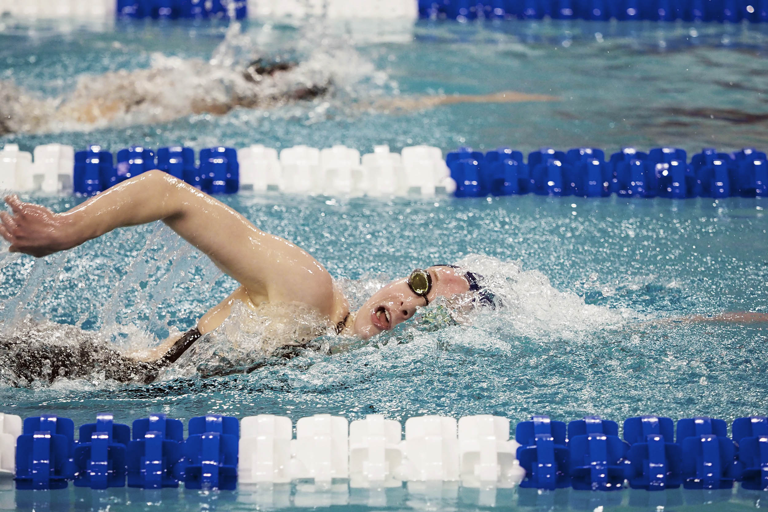 Paige Madden swimming during a competition