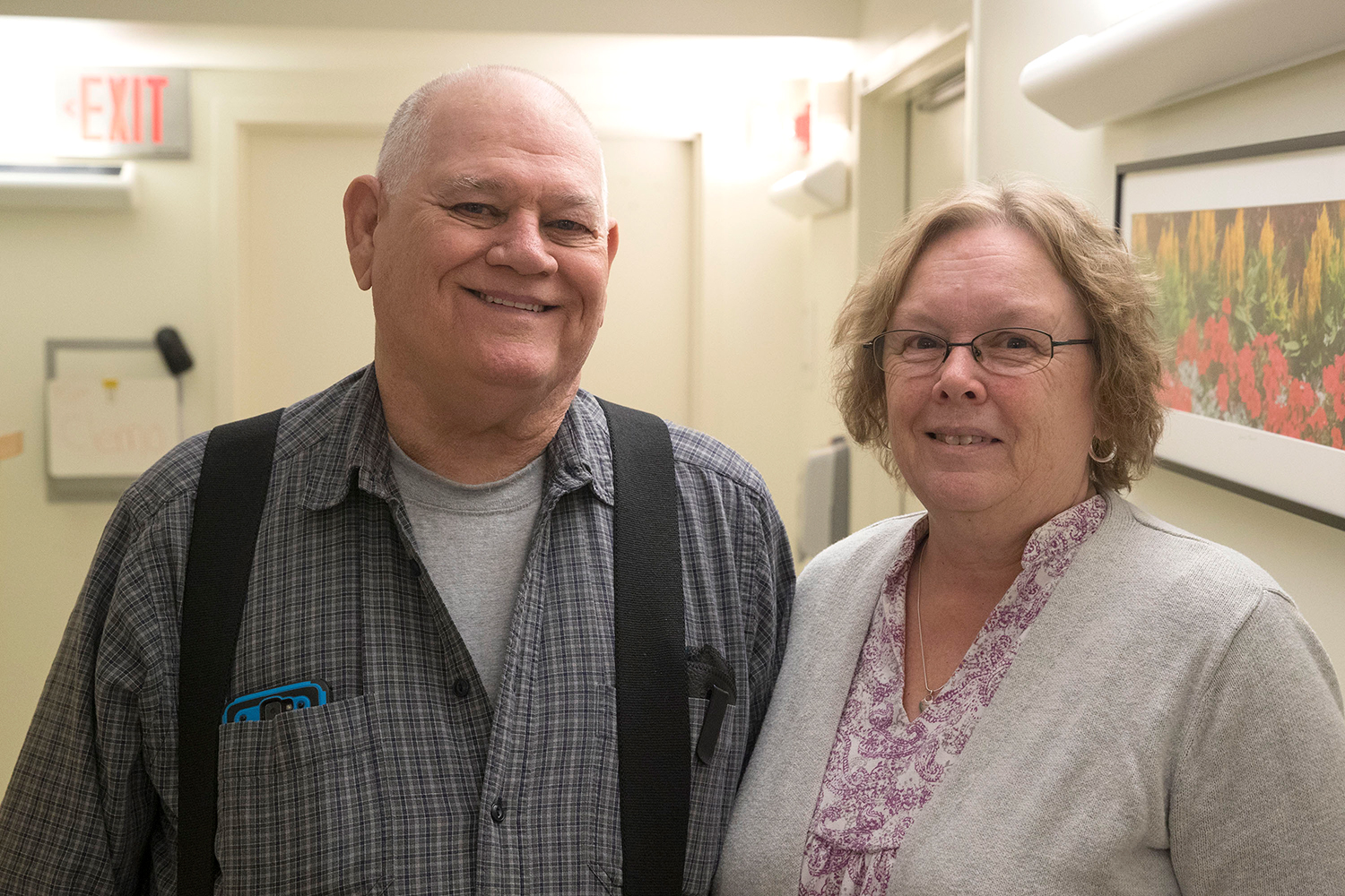  Leo Kingrea (left) and Venna Wiest stand together for a picture