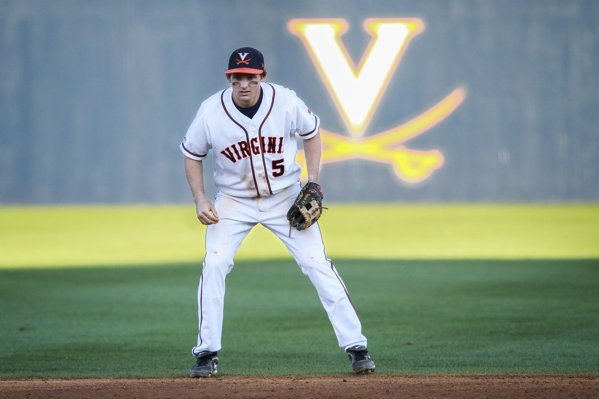 Phil Gosselin standing on the field during a game