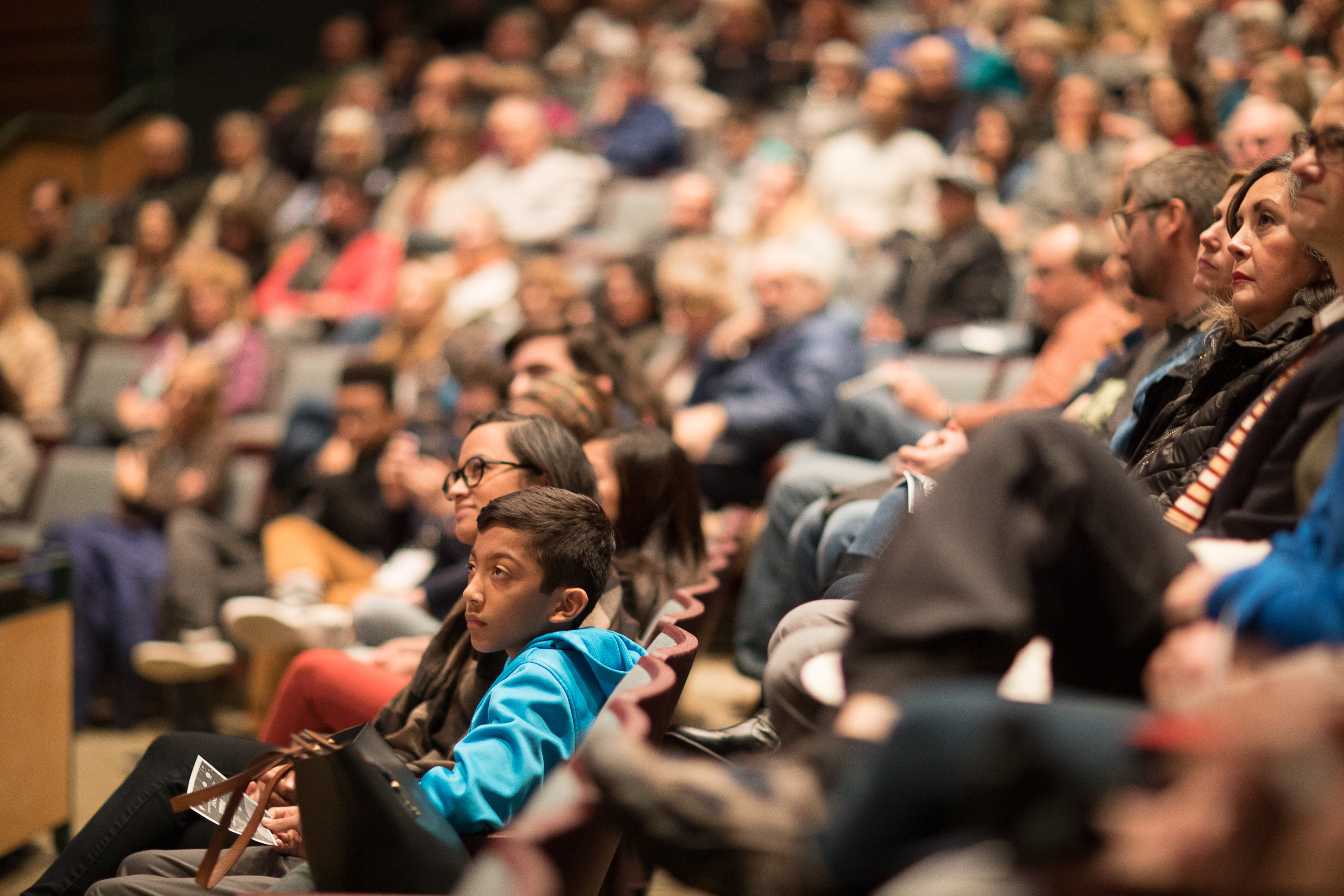 Audience watching the stage