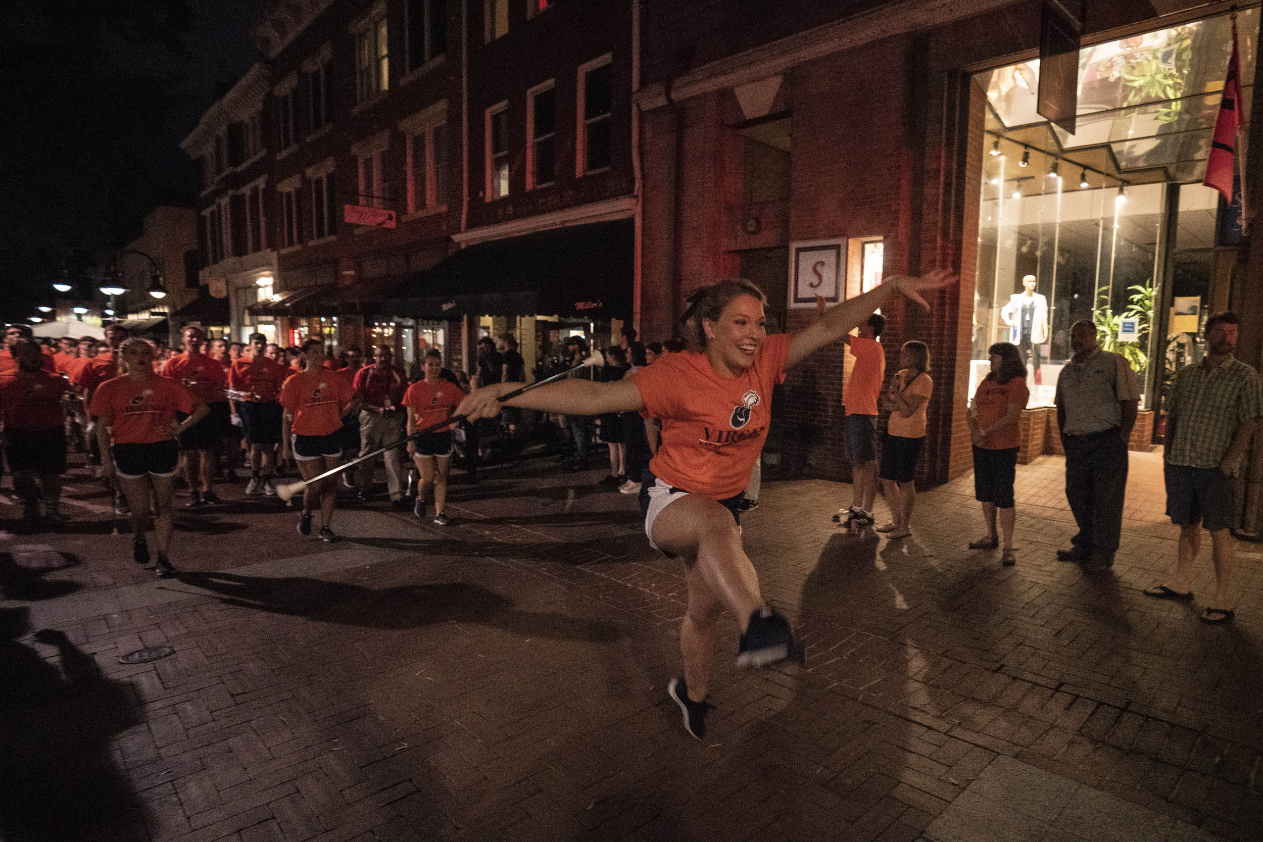 UVA Fans Pack the Downtown Mall for ‘Paint the Town Orange’