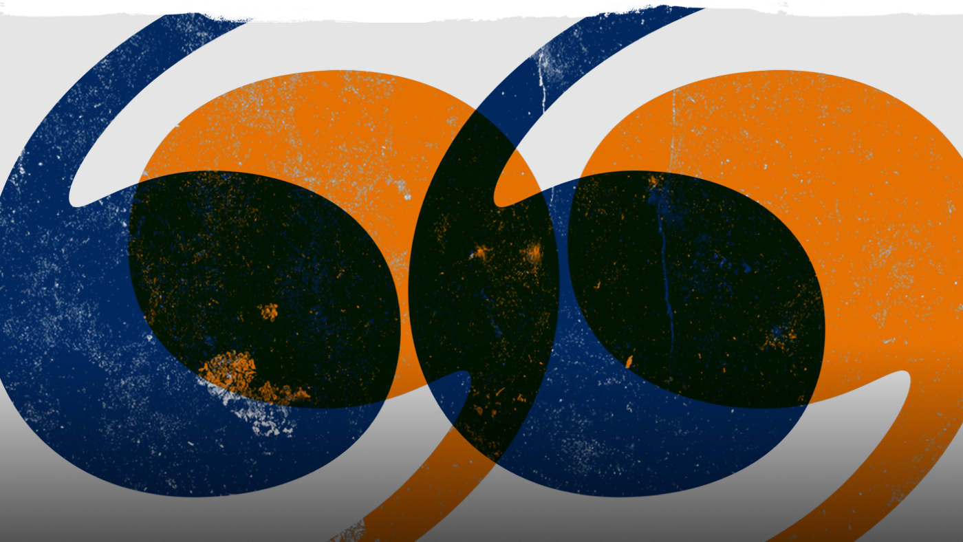 Blue and Orange double quotes