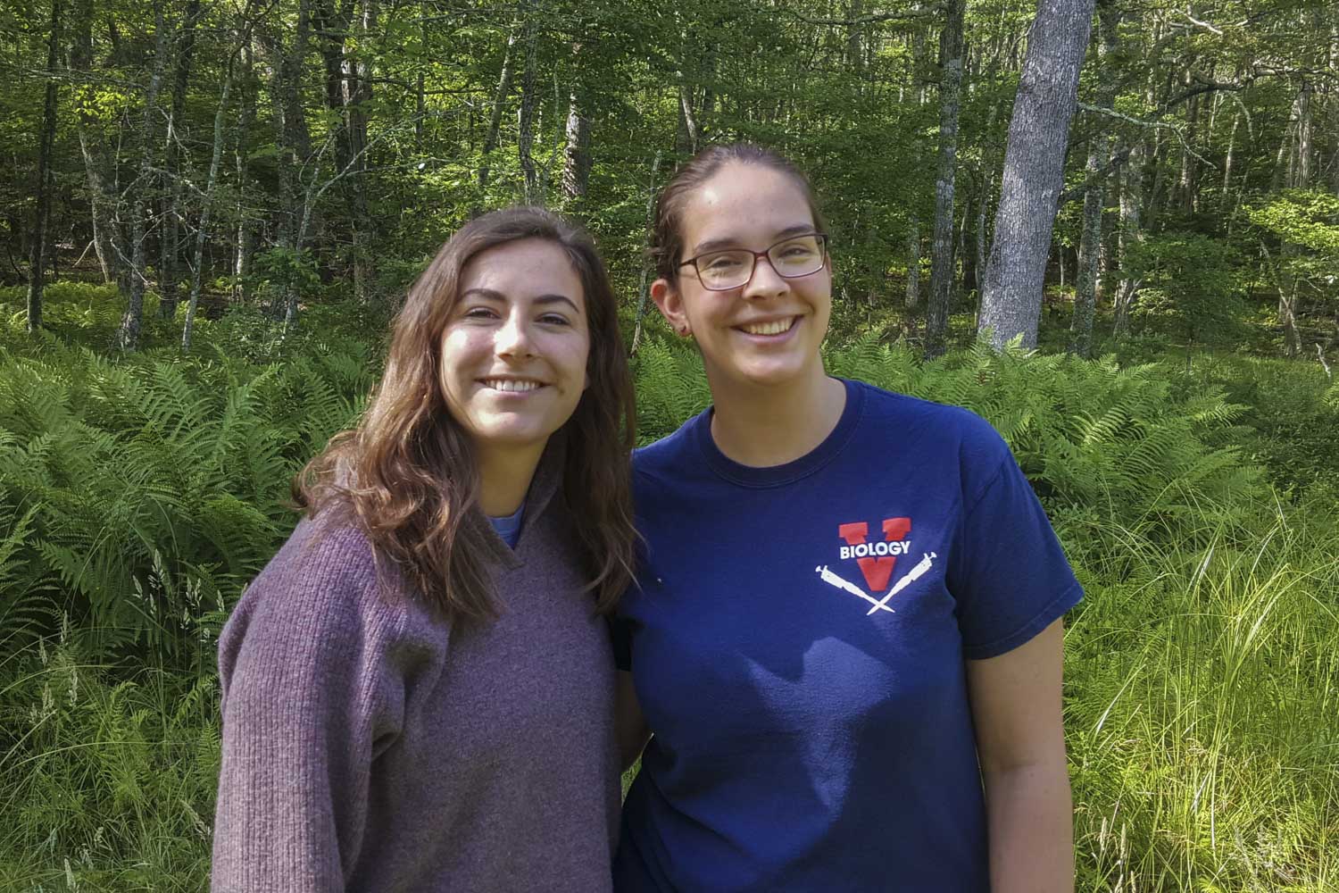UVA biology students Rachel Thoms, left, and Rita Hueston are in the REU program at Mt. Lake. (Contributed photo)