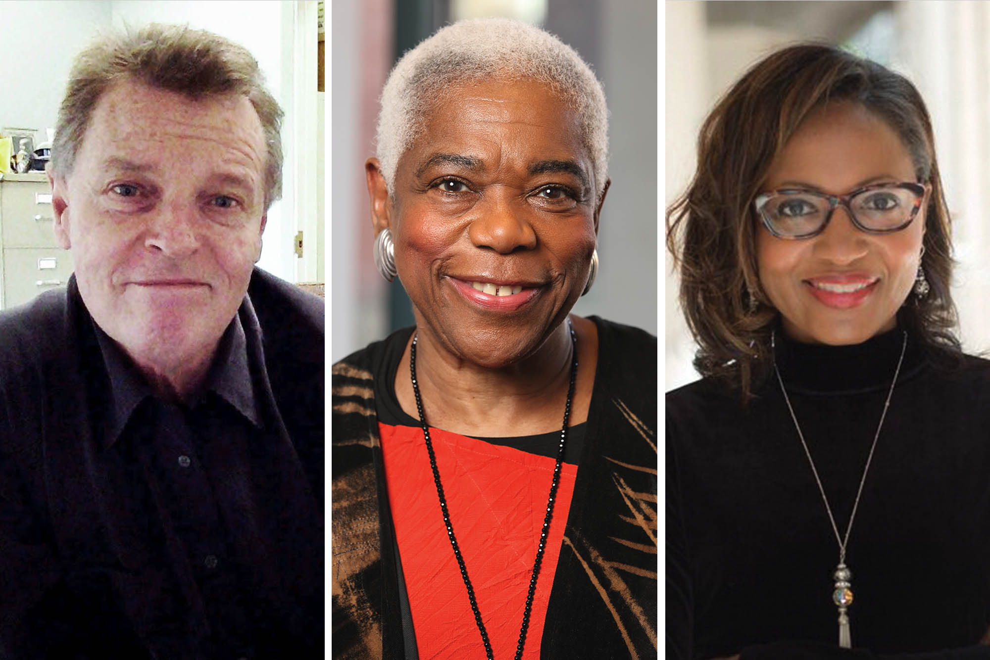 Headshots: Left to right, Rob Lee, Terrica Redfield Ganzy and Elaine Jones 