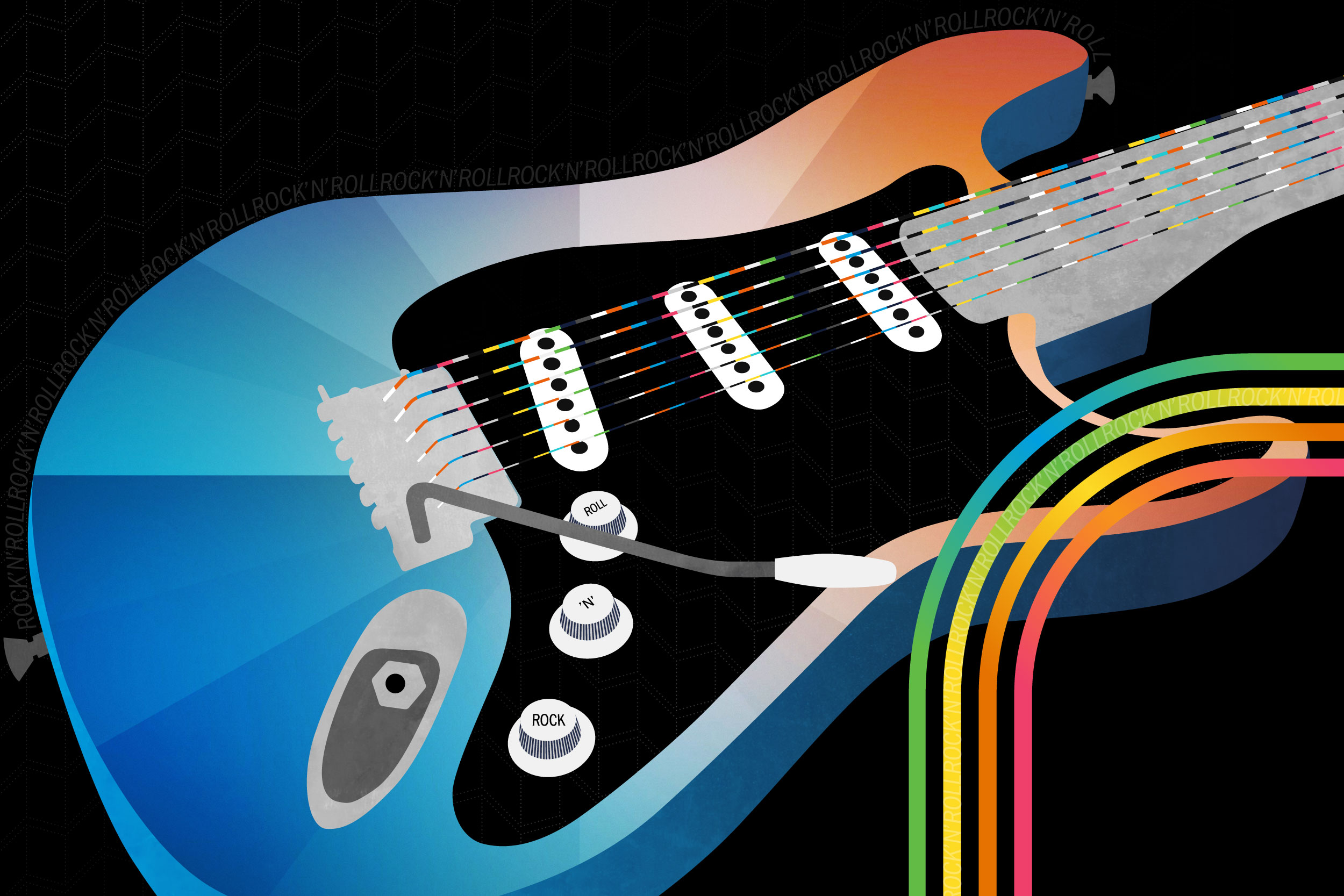 Illustrated guitar