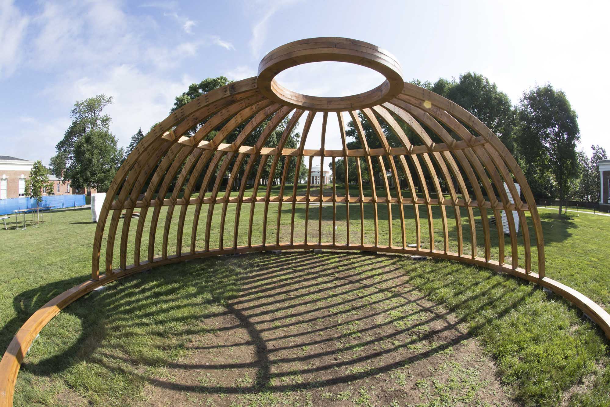 Model of a wooden frame of the Rotunda