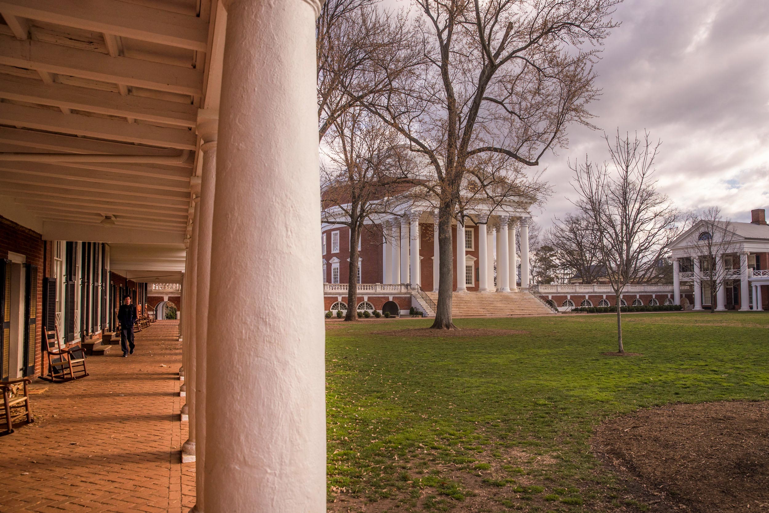 View of the Rotunda from the Lawn room walkway