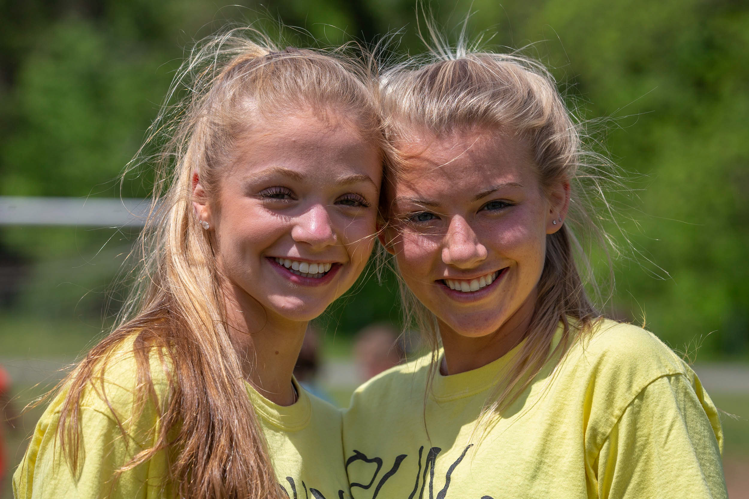 Blankemeier, left, and Rennyson stand together for a picture