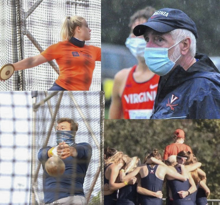 collage of photos from UVA track and field
