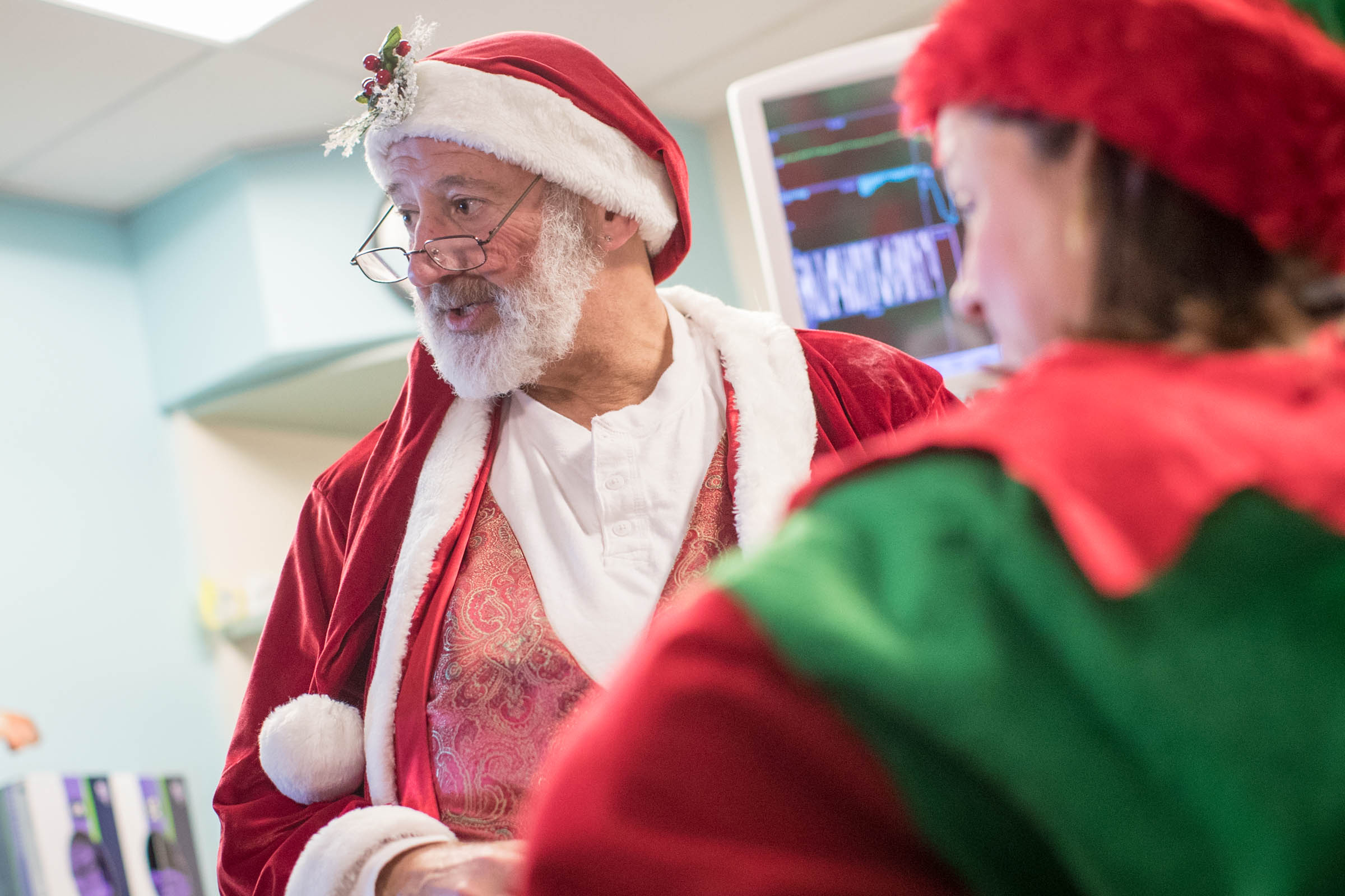 Dr. Robert Sinkin dressed as Santa