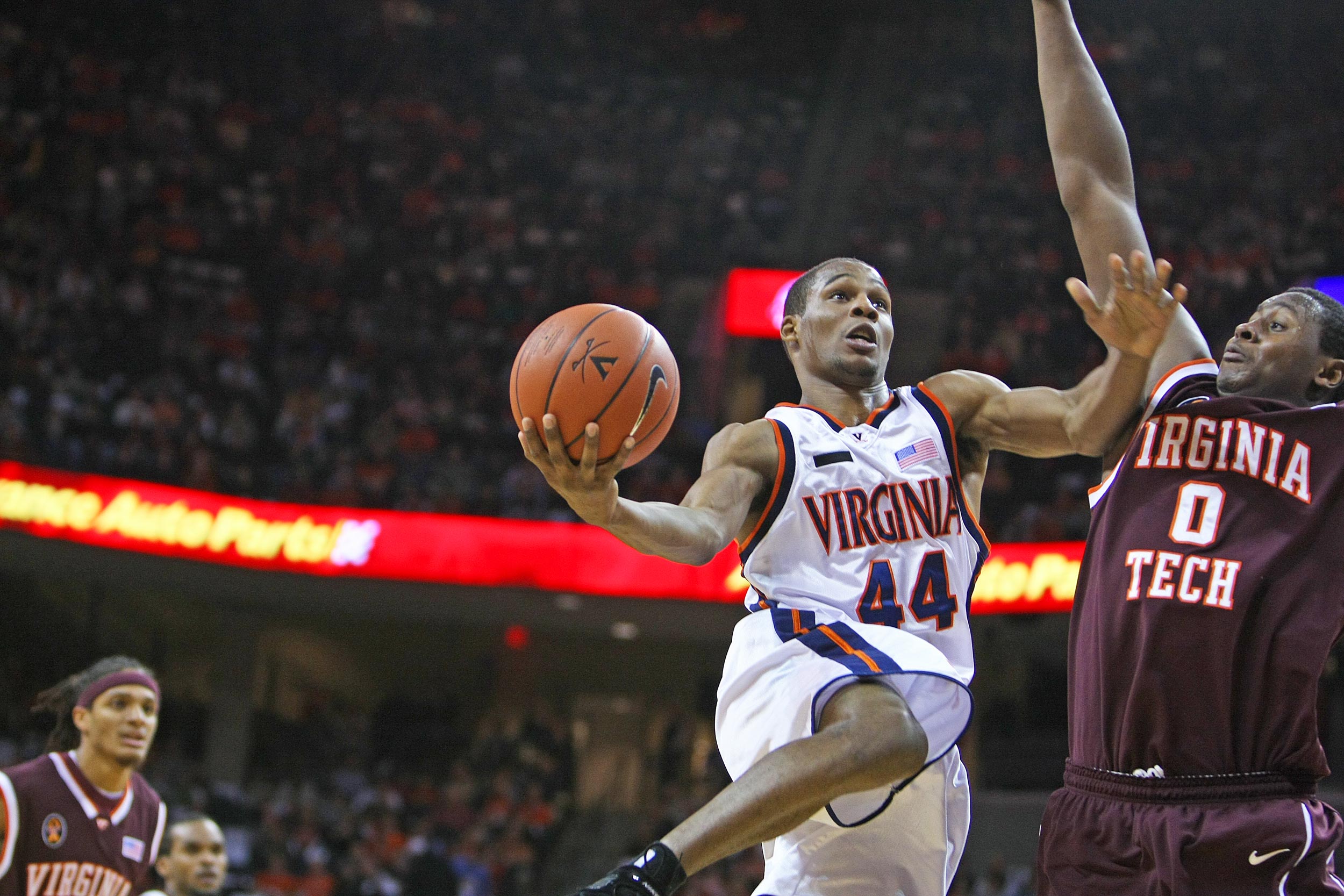 Singletary Jumps to make a shot on the basketball court