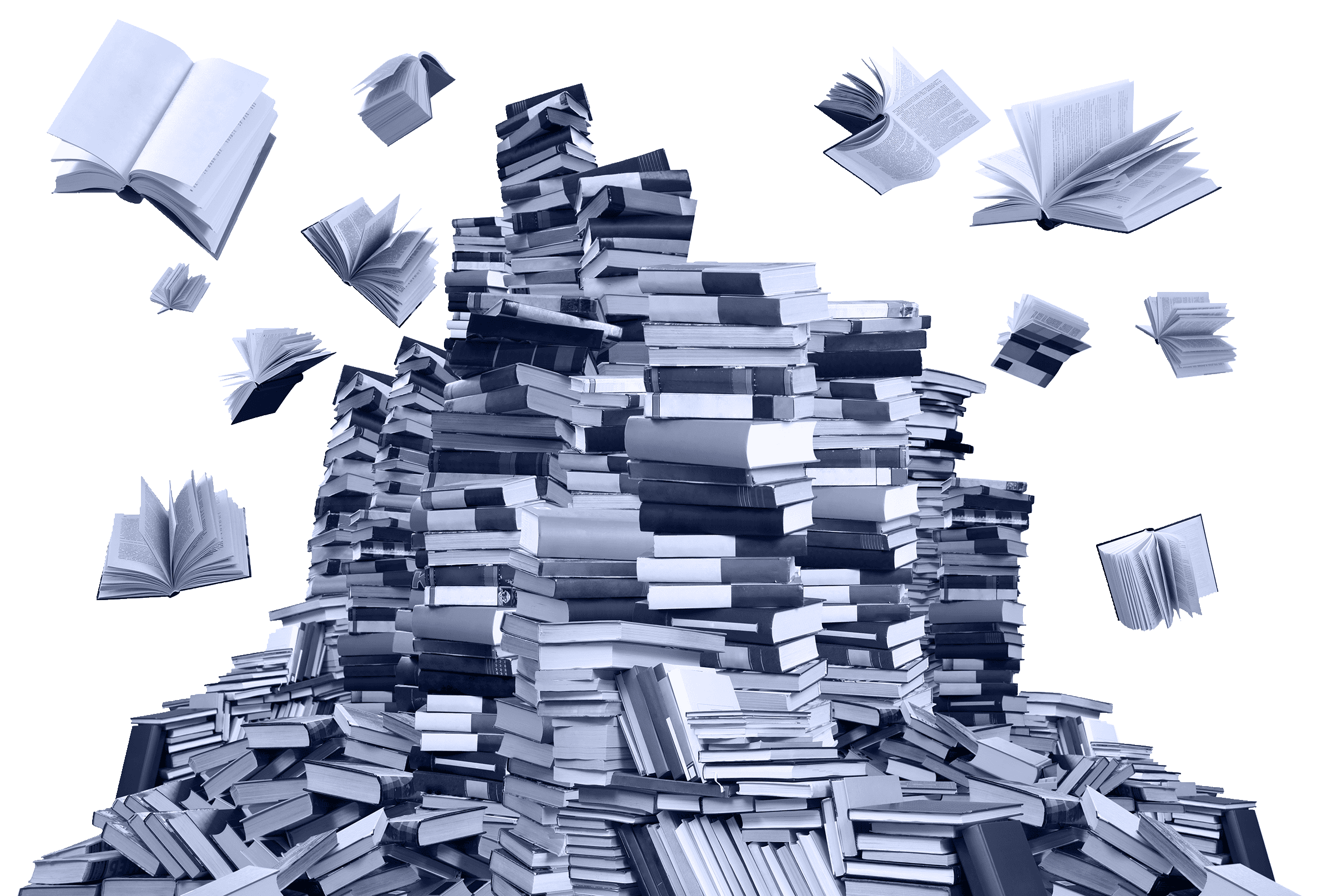 Illustration of a stack of books