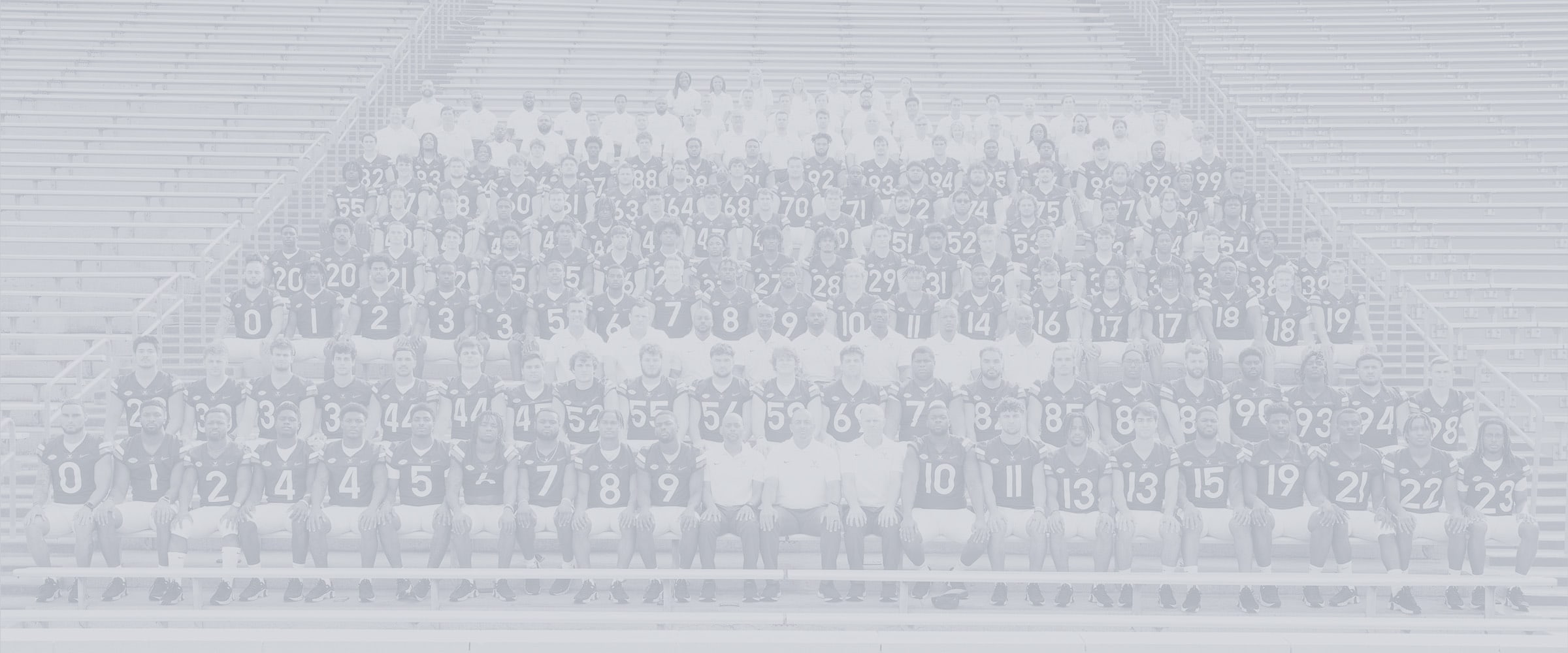 Blurred group photograph of the UVA football team