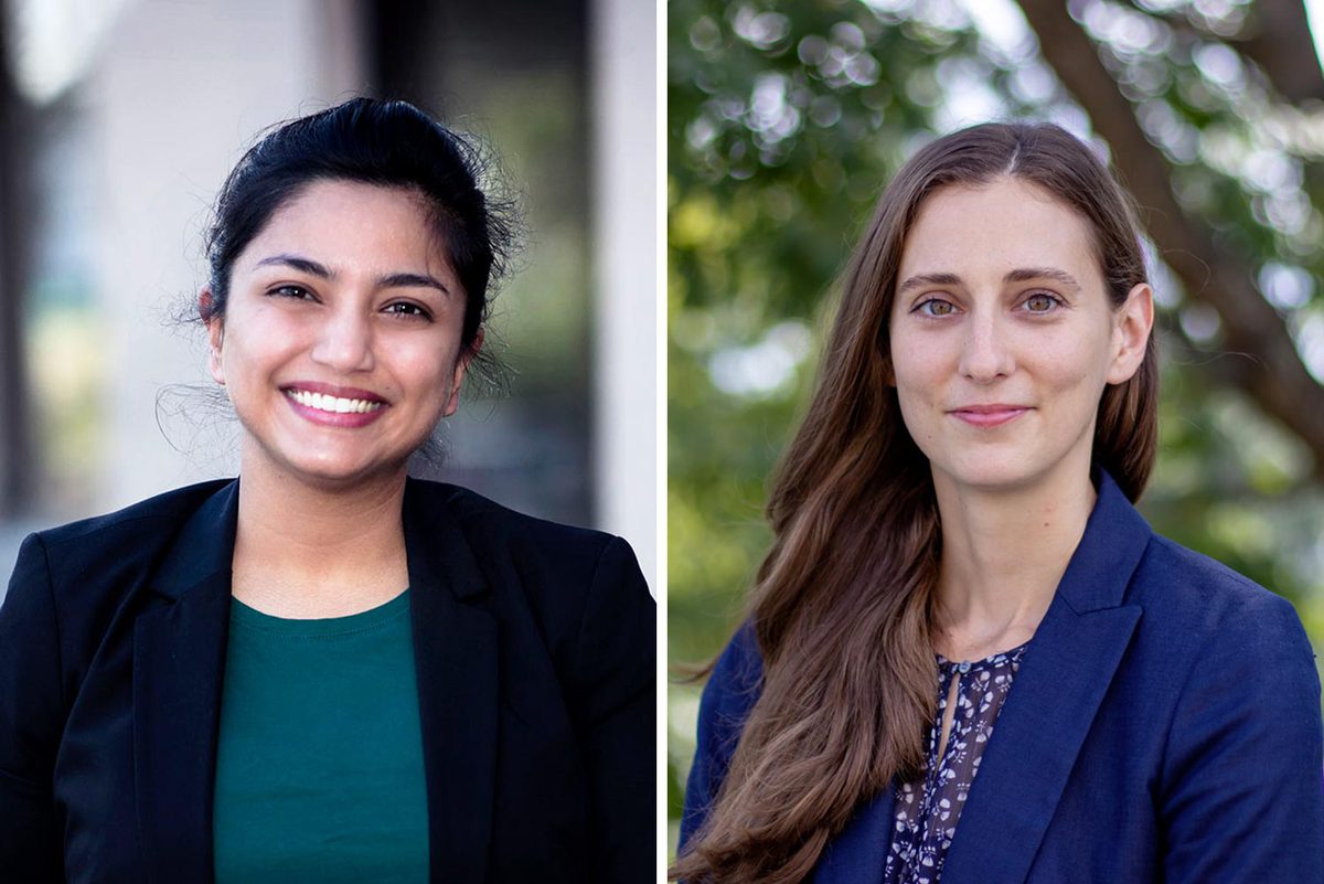 Headshots left to right: Shonel Sen and  Rebecca Draughon