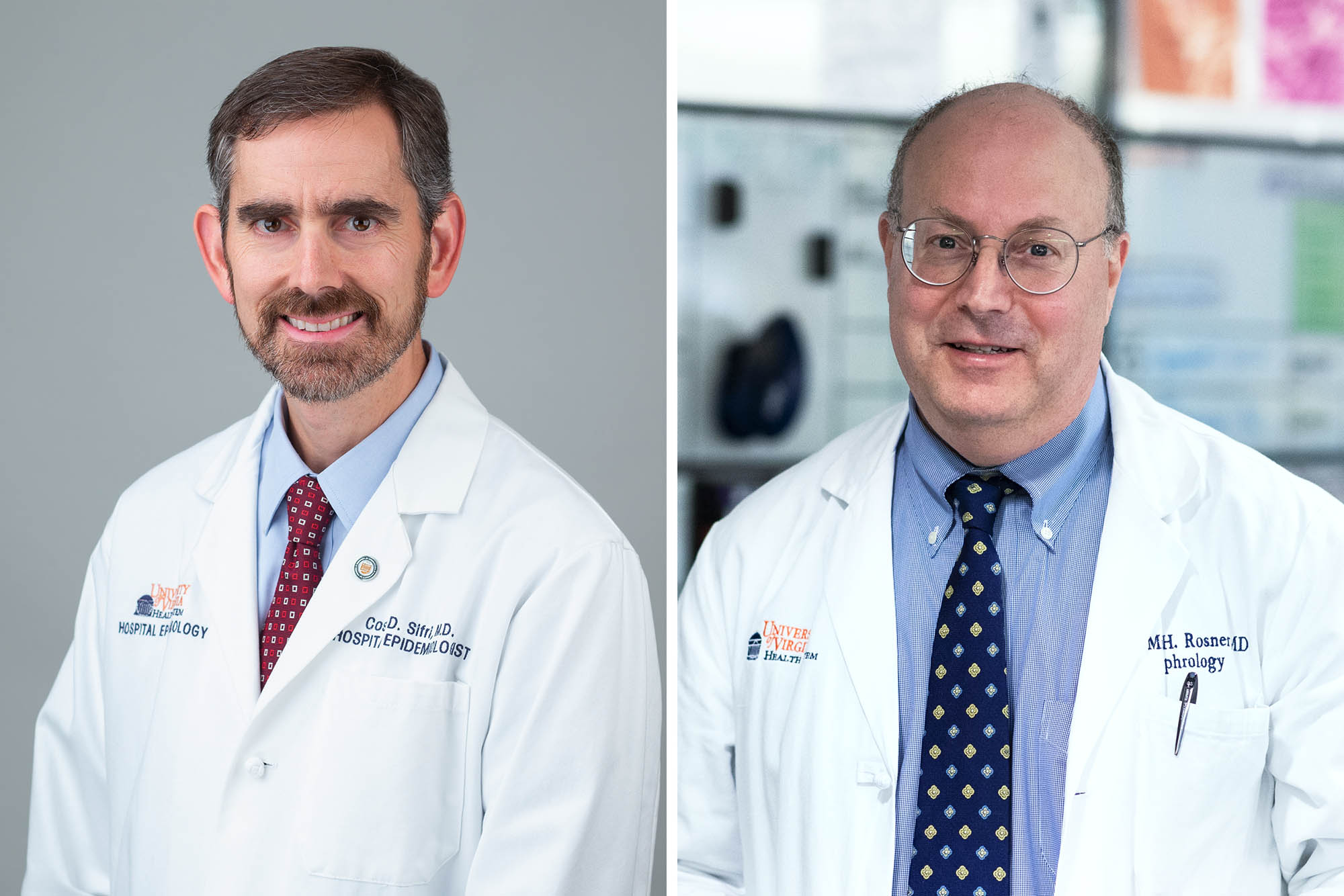 Headshots: Dr. Costi Sifri, left, Dr. Mitch Rosner, right