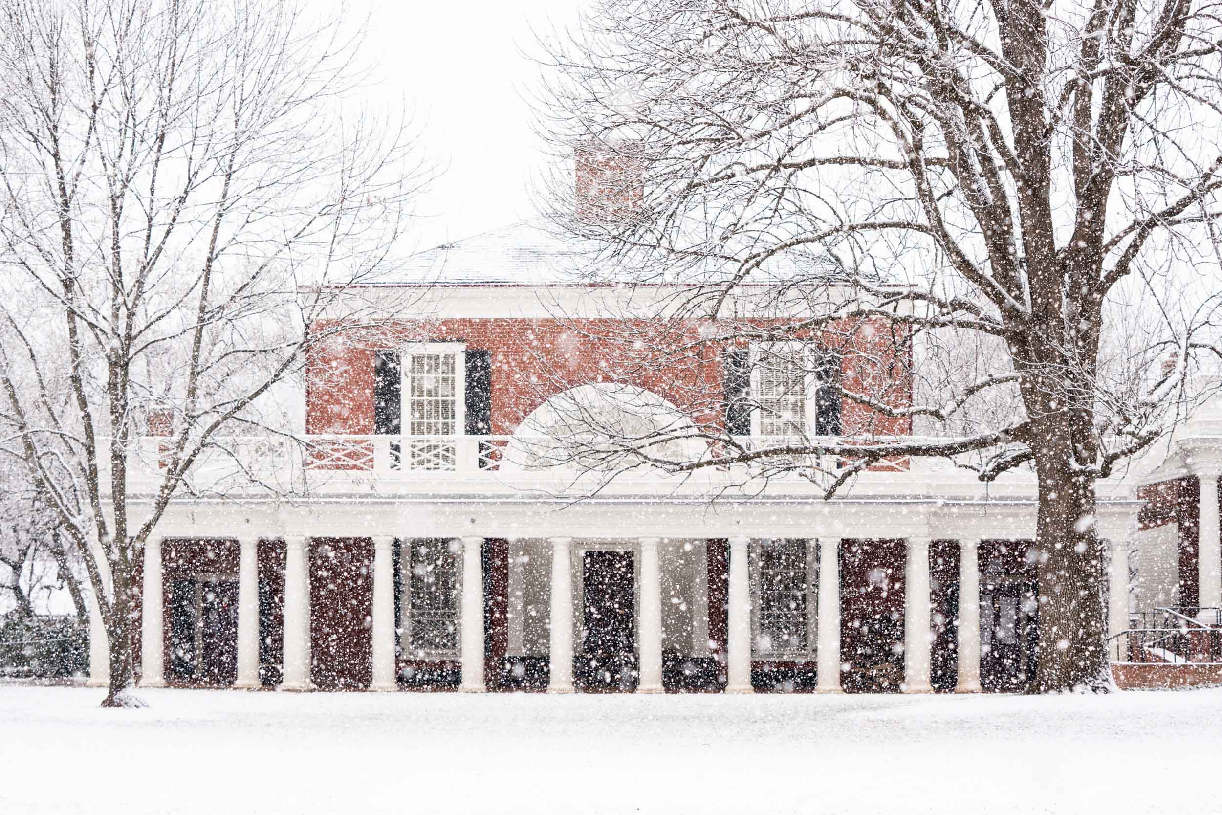 Building on the Lawn during the snow