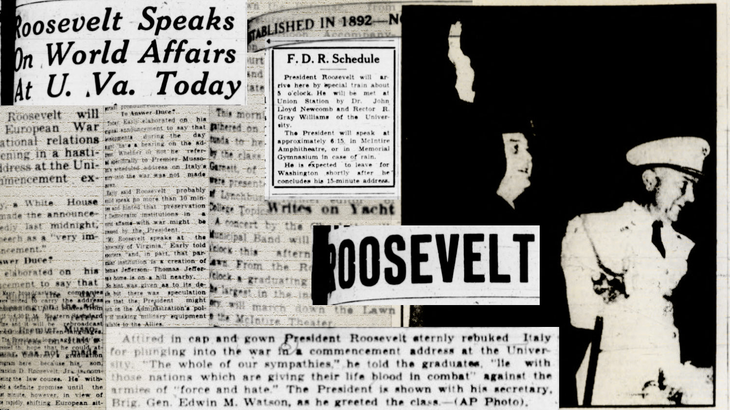 Newspaper clippings about Roosevelt