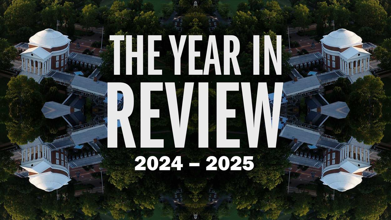 Text The Year in Review 2024 to 2025 overlaying a photo of the Rotunda