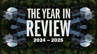 Text The Year in Review 2024 to 2025 overlaying a photo of the Rotunda