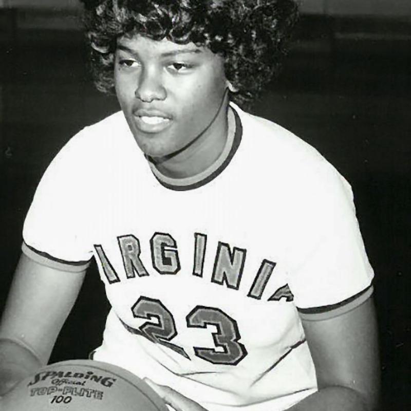 Sharlene Brightly in UVA basketball uniform headshot