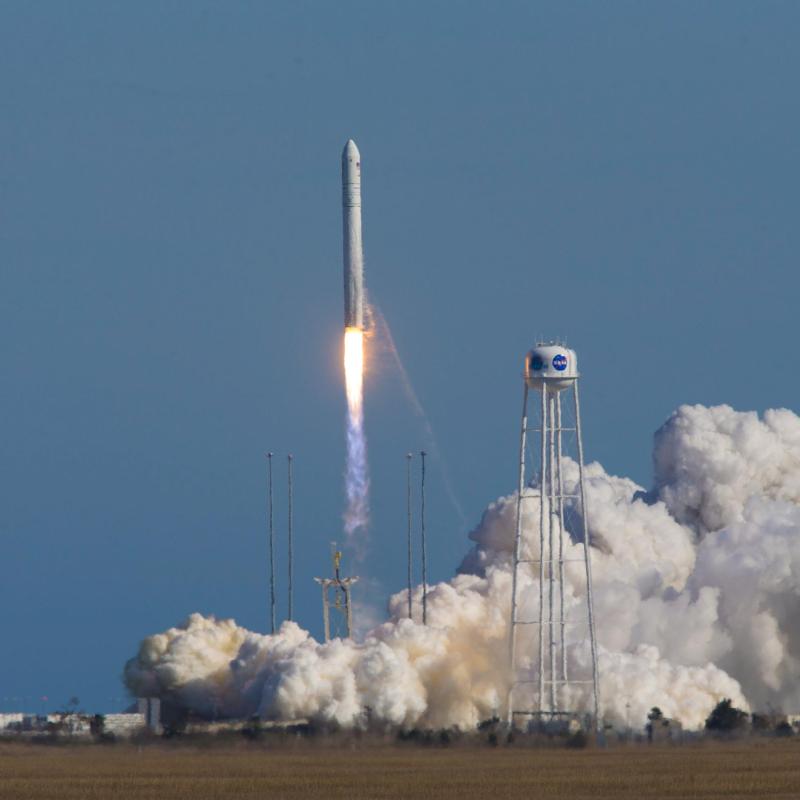 An Antares rocket lifted off from NASA’s Wallops flight Facility 