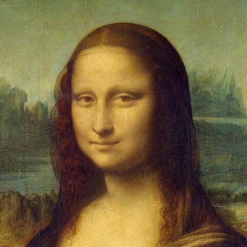 Zoomed in photo of Mona Lisa